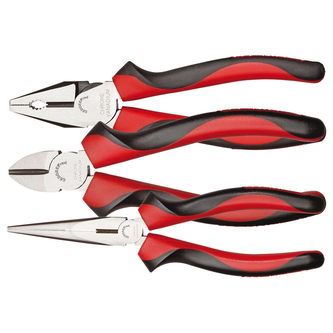Juego de alicates 3 piezas GEDORE red