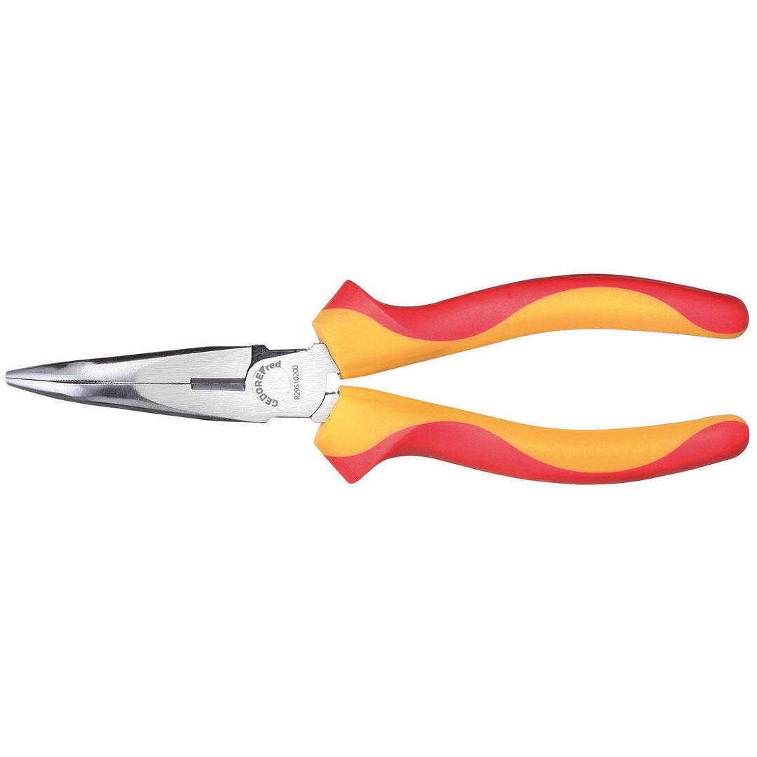 Alicate de boca semirredonda VDE L=200mm 45 grados GEDORE red