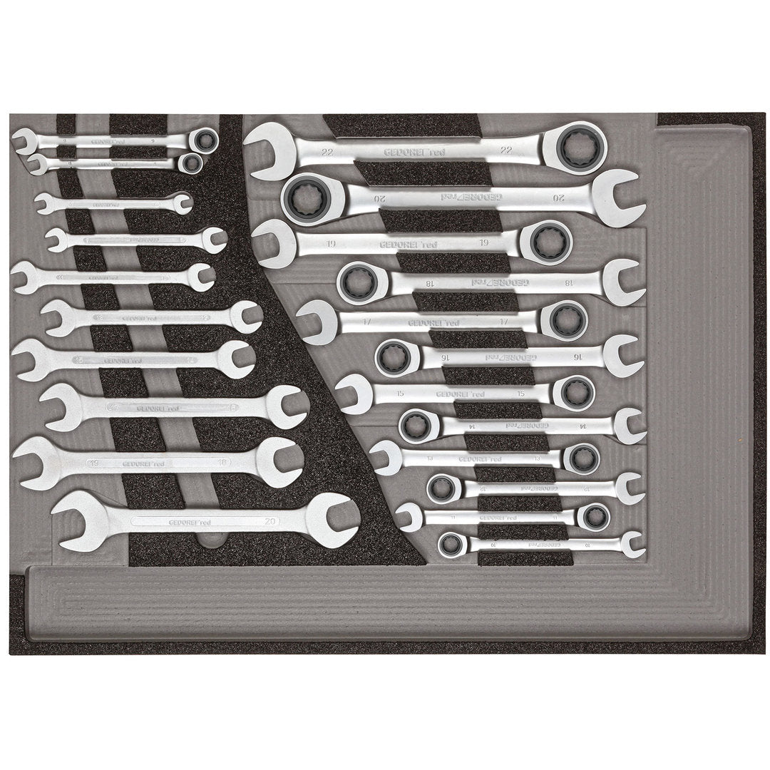 Juego de llaves para tornillos modulo CT 22 piezas GEDORE red