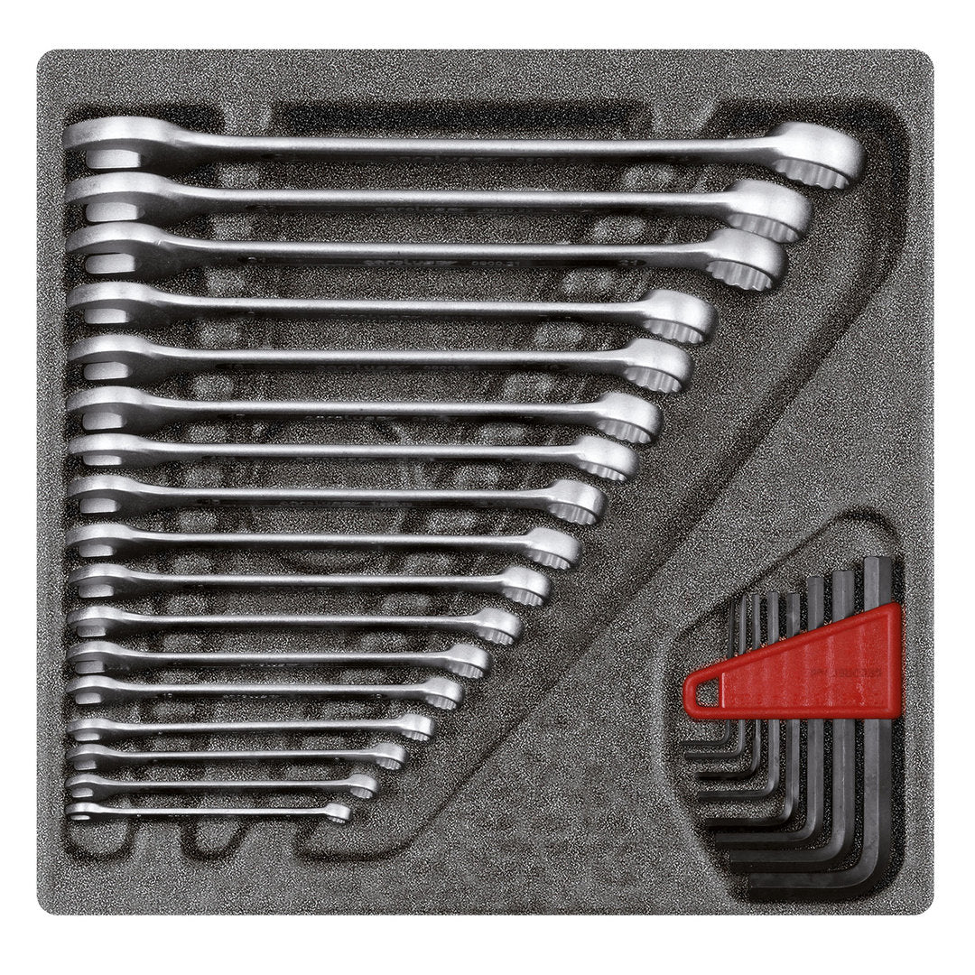 Juego de llaves combinadas y allen modulo CT 4/6 25 piezas GEDORE red
