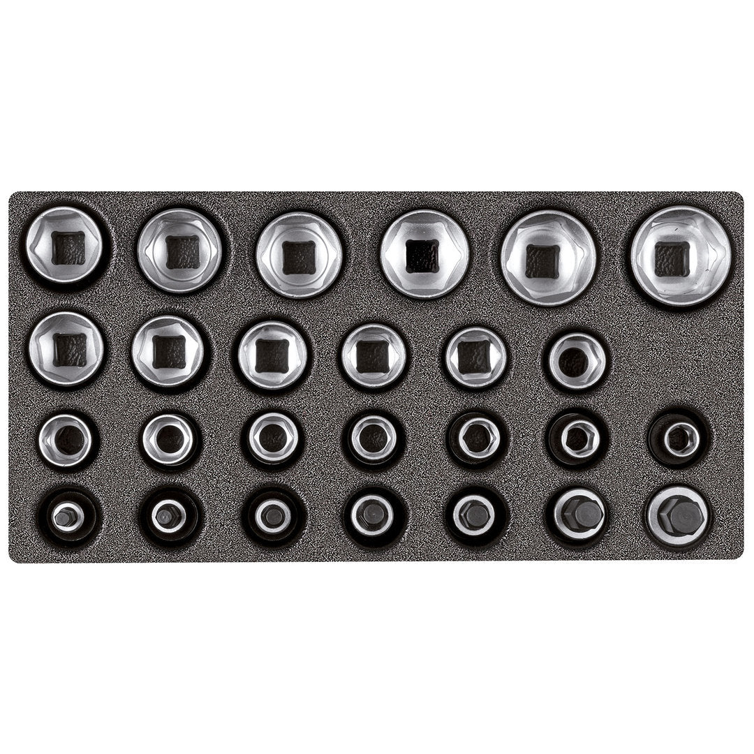 Juego de llaves de vaso 1/2 modulo CT 2/6 26 piezas GEDORE red