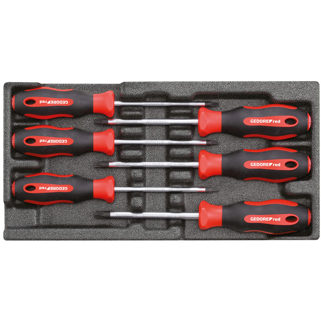 Juego de destornilladores TX modulo CT 2/6 6 piezas GEDORE red