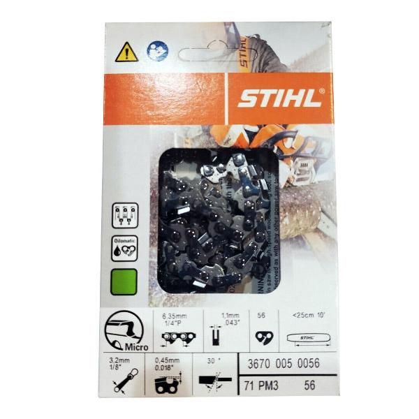 Cadena STIHL 1/4"P Picco Micro — 56 eslabones, 25cm — Ref. 3670 000 0056