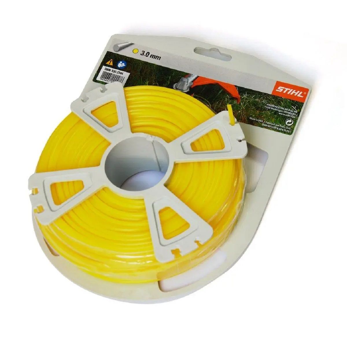 STIHL Hilo Cuadrado 3,0mm × 53m - Amarillo