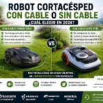 robot cortacésped con cable o sin cable
